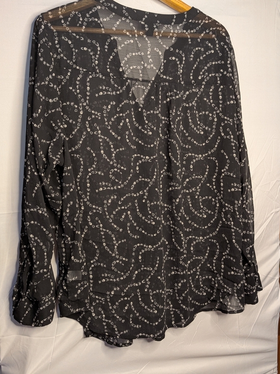 torrid Tops - Torrid Harper Black Celestial Skull Moon Star Blouse Size 3 3X 22/24